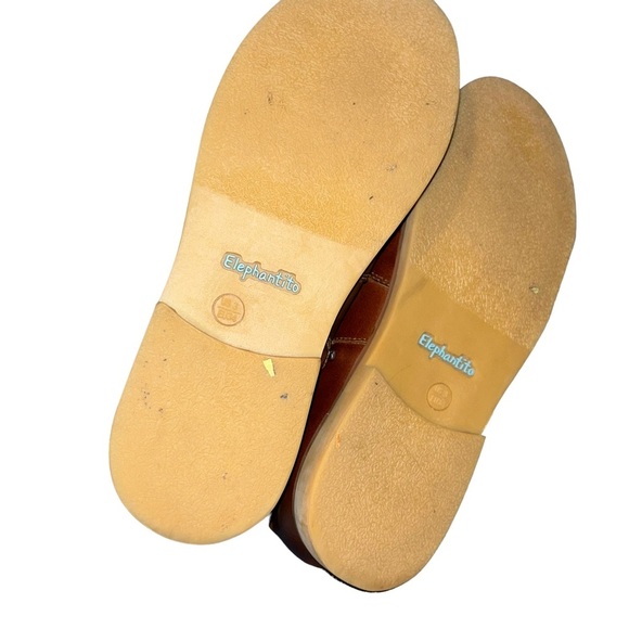 Kid girls Elephantito Double Buckle Leather Tan boots youth size 3 booties - Picture 8 of 8